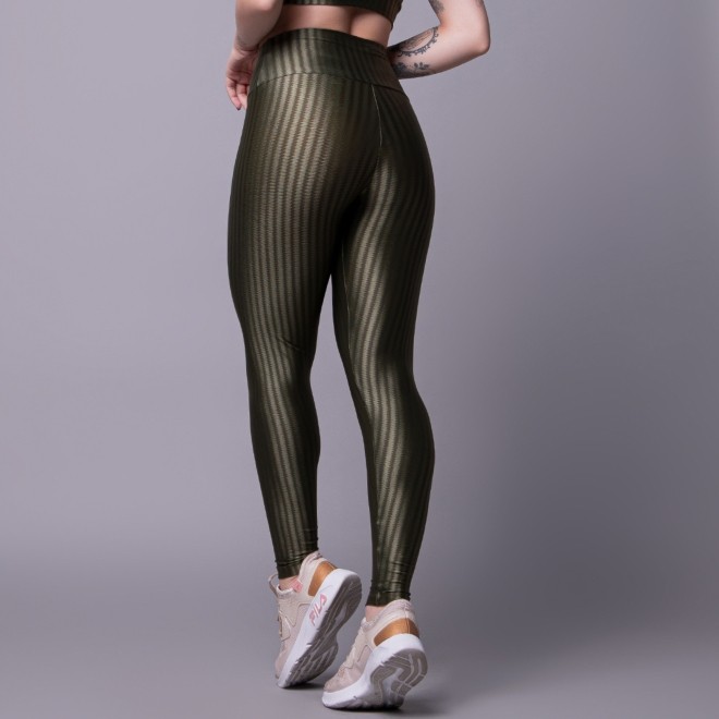 Calça Legging Fitness New Zig Poliamida Verde