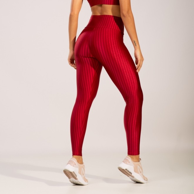 Calça Legging Fitness New Zig Poliamida Vermelho