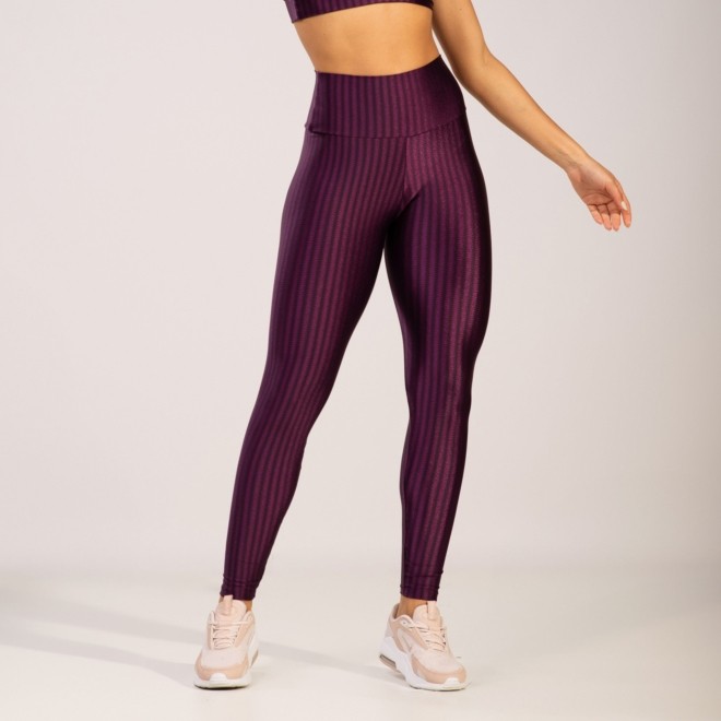 Calça Legging Fitness New Zig Poliamida Roxo