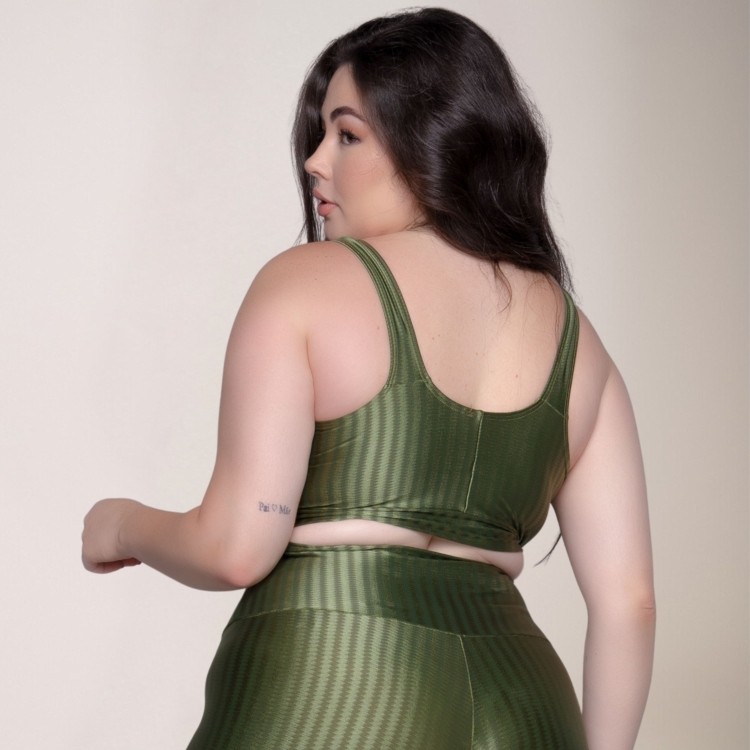 Top Fitness Plus Size New Zig Sem Bojo Verde