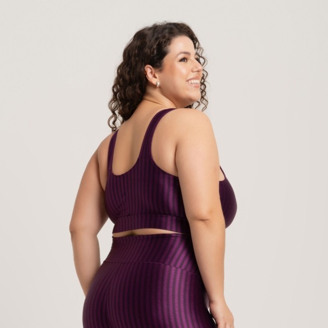 Top Fitness Plus Size New Zig Sem Bojo Roxo