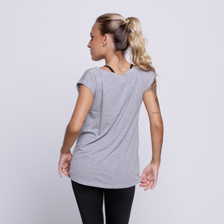 Blusa Fitness Furadinha Cinza