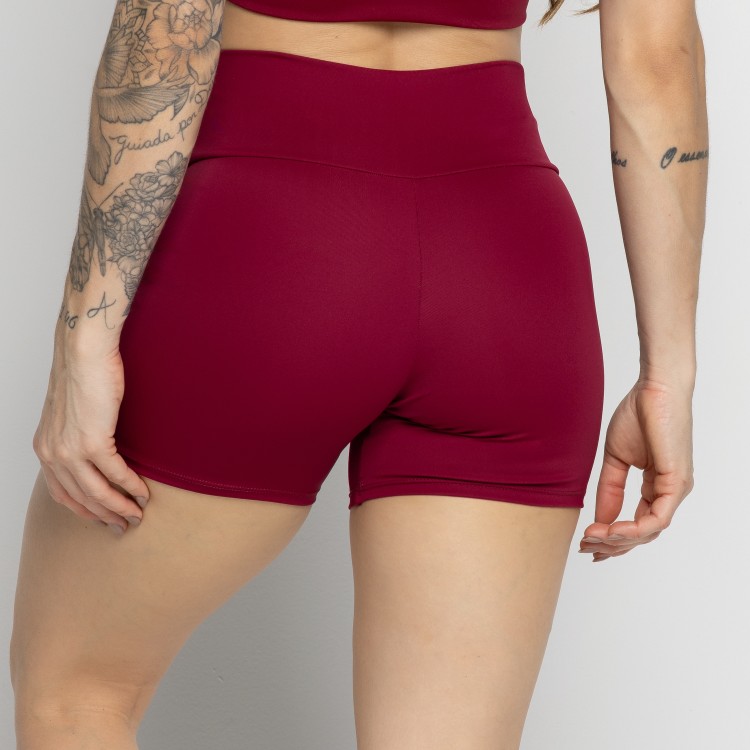 Short Fitness Not So Basic Vinho