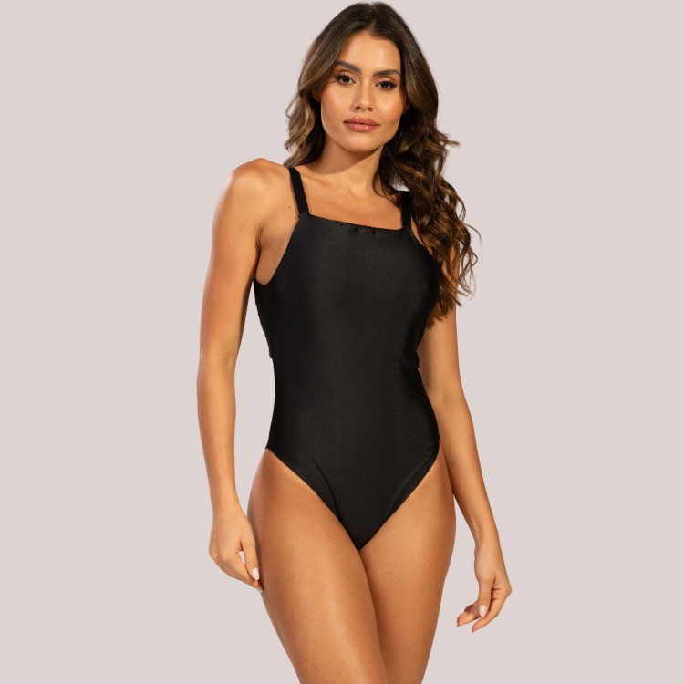 Maiô Cavado Liso Preto