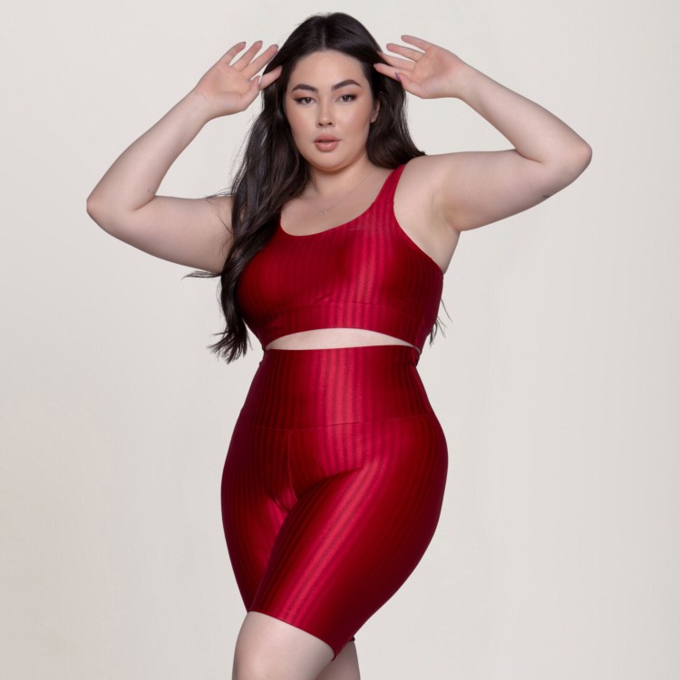 Bermuda New Zig Plus Size Vermelho