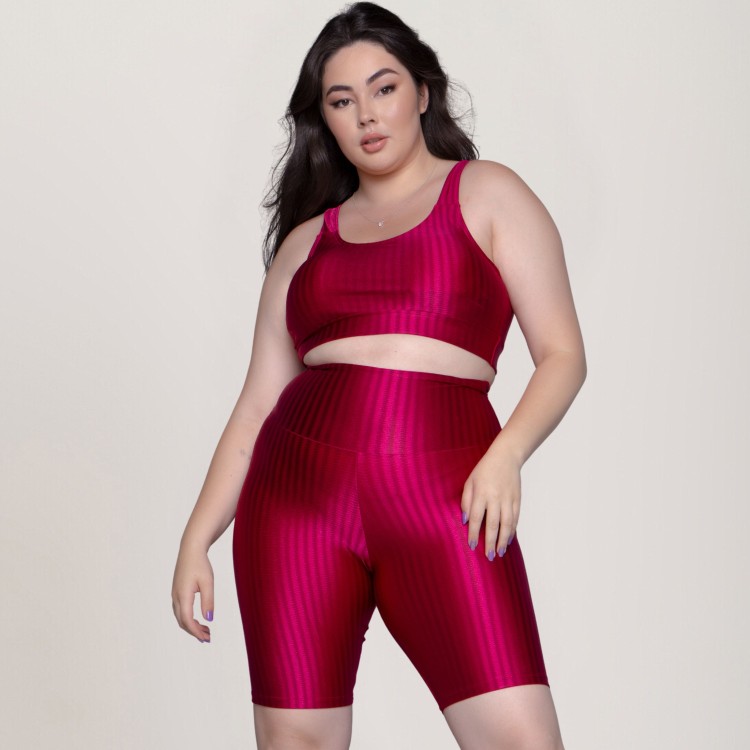 Bermuda New Zig Plus Size Rosa Escuro