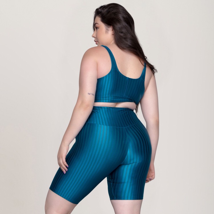 Bermuda New Zig Plus Size Azul