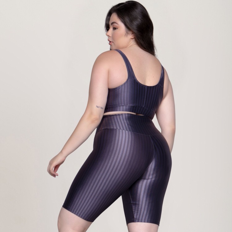 Bermuda New Zig Plus Size Cinza