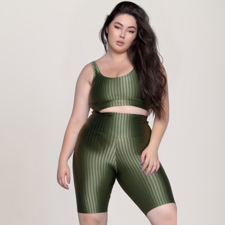 Bermuda New Zig Plus Size Verde