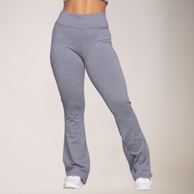 Calça Flare Bailarina Cinza