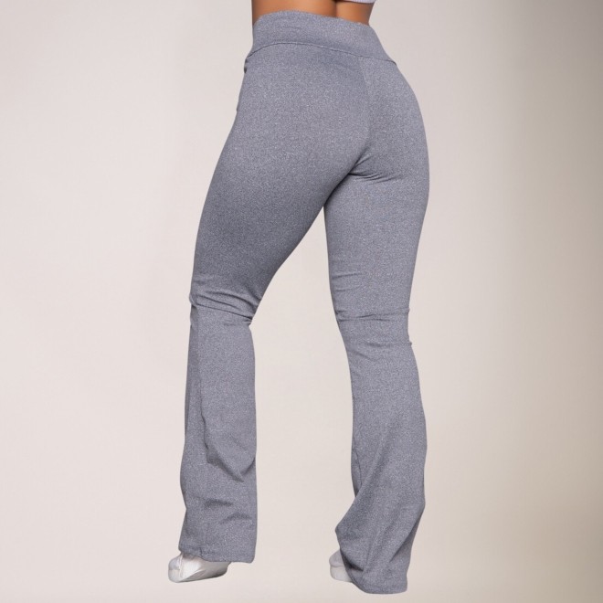 Calça Flare Bailarina Cinza