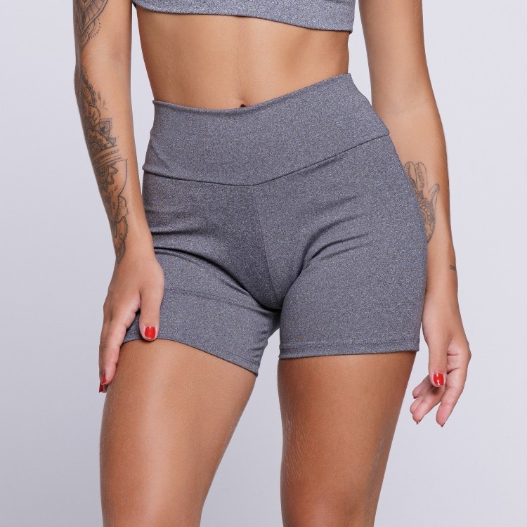 Short Fitness Feminino Suplex Cinza